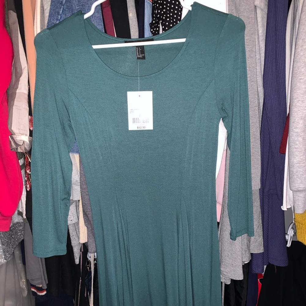 Blue tie back dress